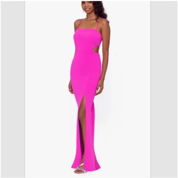Xscape Sleeveless Side Cutout Gown - Picture 1 of 8